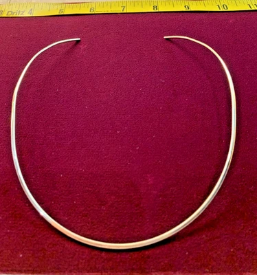 Collar brazalete cuello par plata esterlina 925 10 g hecho a mano vintage Foto 1 de 4