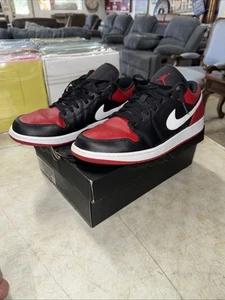 Nike Air Jordan 1 Puntera Baja Criada Negro Rojo Blanco | Talla Hombre | Talla 13 553558-066 - Imagen 1 de 14