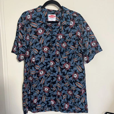 Camisa Mambo Para Hombres L Manga Corta Abotonada Multicolor Mosca Trampa Estampado de Globo Ocular Foto 1 de 4