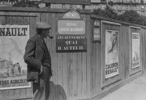 The change Quai d'Auteuil to Quai Louis Bleriot May 27 Paris 1937 Old Photo - Picture 1 of 1