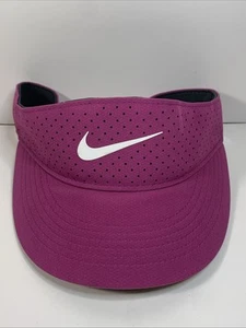 Nike Dri Fit ADV Ace Visor Unisex L/XL Purple Poly/Spandex Blend Running Tennis - Picture 1 of 8