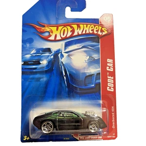 Hot Wheels #89 Code Car 2007 5/24 Overbored 454 variante negra con radios cromados Pr5 - Imagen 1 de 5