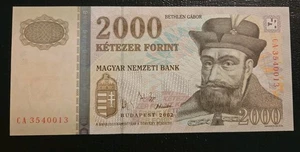 Hungary PK #190a 2002 2000 Forint Uncirculated Banknote - Picture 1 of 2