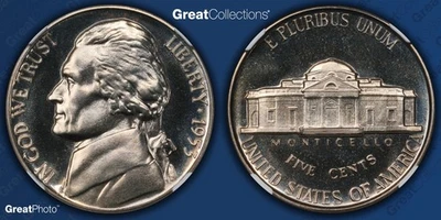 1953 Jefferson Nickel Proof NGC PF 68 CAMEO PR68CAM Frosty Coin 5C - Image 1 of 3