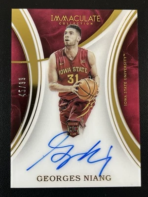 2016 Panini Immaculate Collegiate Georges Niang Rookie Auto /99 RC - Image 1 of 2