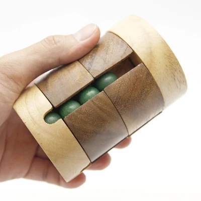 DILEMMATA Spin Bingo, Dreh Bingo Holz Puzzle Knobel IQ-Spiel