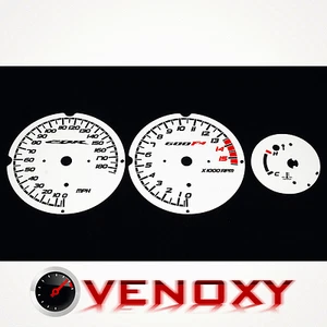 Cuadro de instrumentos de repuesto Honda CBR 600 F4 1999-2000 MPH caras de calibre blanco - Imagen 1 de 1