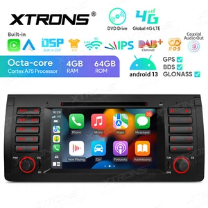 8Core Android 14 Car GPS Stereo Car play DVD Players Radio 4G LTE For BMW E53 X5 - Picture 1 of 16