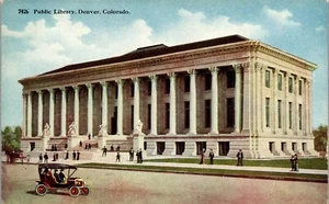 Vintage Colorado CO Postcard Public Library Denver Andrew Carnegie Architecture - Picture 1 of 3