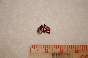 American & United Kingdom Joint Flags Pin goldfarben Metall - Bild 1 von 3