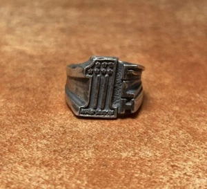 ¡Raro! Anillo Harley Davidson Vintage Nº1 FLH Plata Esterlina Motociclista Motocicleta De Colección - Imagen 1 de 4