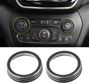 Radio AC Knobs Switch Button Cover for 14+ Cherokee,Grand Cherokee,Durango 14-15 - Picture 1 of 6