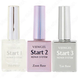 VIEWGEL Repair System SET Base Coat Soak Off Gel Korean Nail Art Clear Polish - Picture 1 of 6