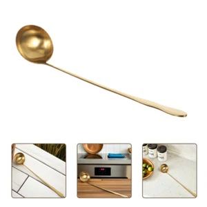 Extended Sautéed Seasoning Spoon Stainless Steel Spoons Metal Soup Ladle - Imagen 1 de 12