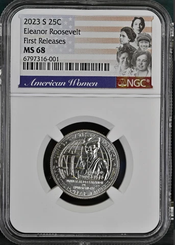 2023 S Eleanor Roosevelt Quarter NGC MS68 FR Cover