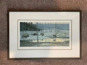 Robert Bateman "Morning on the Flats - Bison" Limited Edition Print, Buffalo - Bild 1 von 5
