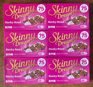 6 x Boxen Skinny Dream Rocky Road Schokoriegel Diät/Schlankheits Snack 30 Riegel - Bild 1 von 1