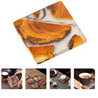 Resin Wooden Drink Coaster Tea Cup Mat for Christmas Home Decoration