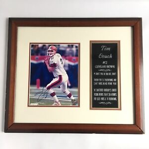 Tim Couch Cleveland Browns Signed Framed Matted Photograph with Stats Football