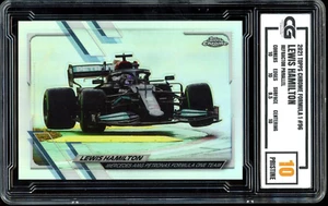 2021 Topps Chrome Formula 1 #96 REFRACTOR ~ Lewis Hamilton ~ CG 10 PRISTINE - Picture 1 of 2