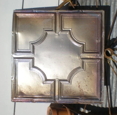 Telha de teto antiga elegante iridescente carnaval octógono quadro lona chique - Imagem 1 de 4