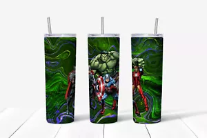 Bicchiere sottile in acciaio inox 20 oz - Avengers Hulk - Foto 1 di 1