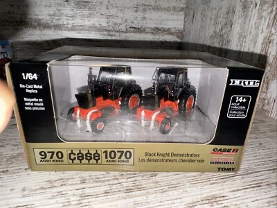 1/64 Scale Case 970 & 1070 Agri King Black Knight Tractor Set Die-Cast Ertl - Image 1 of 4