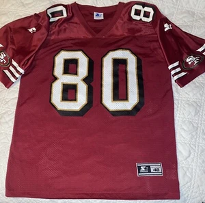 Starter San Francisco 49ers Jerry Rice Jersey Men’s Sz L 48 VTG - Picture 1 of 10