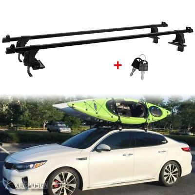 Barras transversales de techo desnudo 54" para KIA Optima Stinger + bloqueo Foto 1 de 4