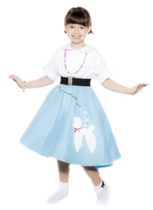 Blue Child Youth Size Felt Poodle Skirt Sock Hop Dance Party W22-28 L19 -Hey Viv - Picture 1 of 4