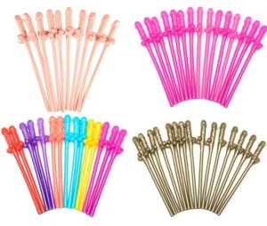  Willy Straws Hen Party Reusable Penis Straws Accessories Novelty Hen Favours  - Picture 1 of 12