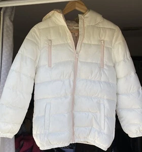 Pumpkin Patch Kids Puffer Jacket - Size 11-12 Years - Vanilla White - BNWT - Picture 1 of 9