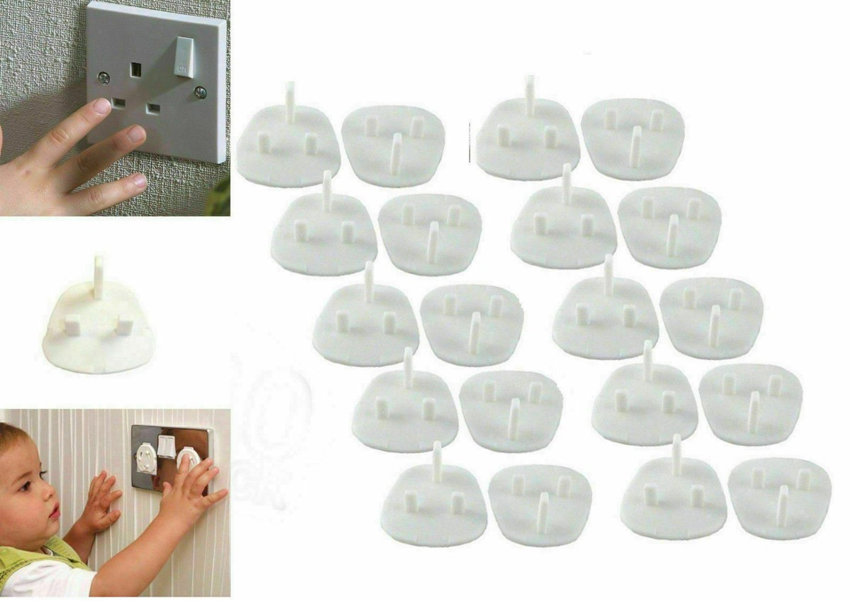 Outlet Covers 10-Pack UK 3-Pin Plug Socket Safety Covers - Child Proof ...