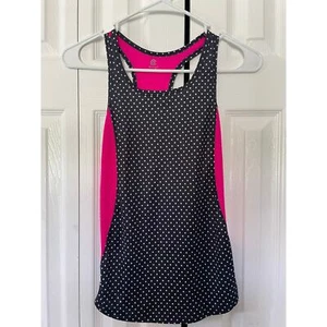 Champion Black Dotted Athletic Tank Pink Youth L 10/12 - Picture 1 of 3