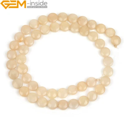 Cuentas sueltas espaciadoras naturales para monedas piedras surtidas para hacer joyas hilo 15" Foto 1 de 4