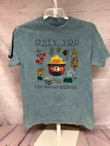 Camiseta Smokey Bear Only You Can Prevent Wildfires Azul Mármol Unisex Mediana - Imagen 1 de 6