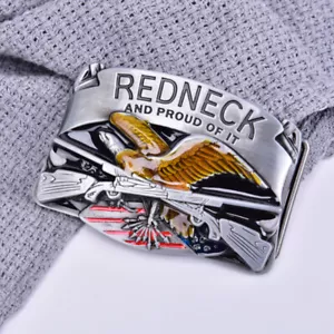 Western Steer Eagle Platinum Color Beauty Cowboy Rodeo Style Belt BuckleB=JO - Picture 1 of 12