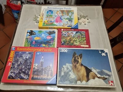 Lotto di 5 PUZZLE Ravensburger - HEYE - SAS  ROLAND , Ottimo Stato - Immagine 1 di 4