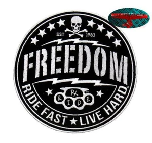 Parche parche RIDE FAST LIVE HARD plancha motorista Chopper Rocker Club Knuckle - Imagen 1 de 1
