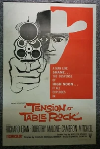 Póster de una hoja Tension at Table Rock 1956 Egan Malone Cameron Mitchell western - Imagen 1 de 1