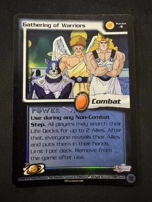 Gathering Of Warriors Preview 4 Foil Dragonball Z Score Limited World Games Saga - Image 1 of 2