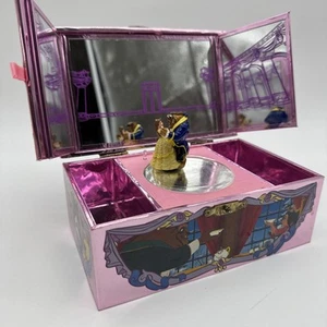Disney Beauty And The Beast magnetic dancing Music Jewelry Box RARE VIDEO - Bild 1 von 15