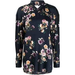 Andreas Kronthaler for Vivienne Westwood Floral Satin Cut Out Shirt Blouse S - Picture 1 of 13