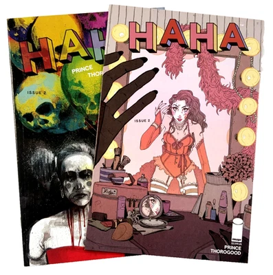 Image HAHA (2021) #2 A + B Variant Set GREG PRINCE Clown Horror NM (9.4) - Image 1 of 4