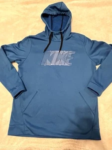 Nike Herren Blau Hoodie Größe Large Dri Fit Sweatshirt Pullover Langarm - Bild 1 von 9