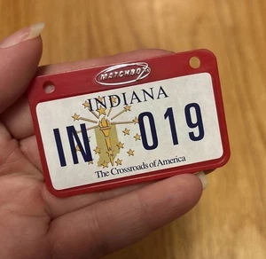 Matchbox Across America 50th Birthday Series Indiana License Plate ONLY 1997 - Picture 1 of 4