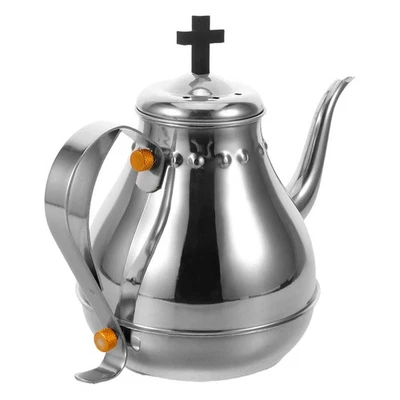  Caffettiera D'argento Bollitore Per Il Tè in Acciaio Inossidabile - Immagine 1 di 4