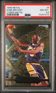 1996 Metal Cyber Metal Kobe Bryant #5 RC Rookie PSA 8.5 NM-MT+ - Picture 1 of 3