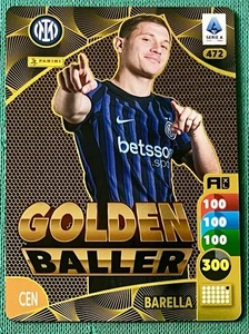 ADRENALYN XL CALCIATORI 2025-26 CARD N. 472 NICOLO' BARELLA GOLDEN BALLER 2026 - Bild 1 von 1