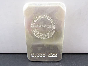 Hoover & Strong Refiners 5oz Extruded Bar Ingot 999 Fine Silver May 2009 - Picture 1 of 5